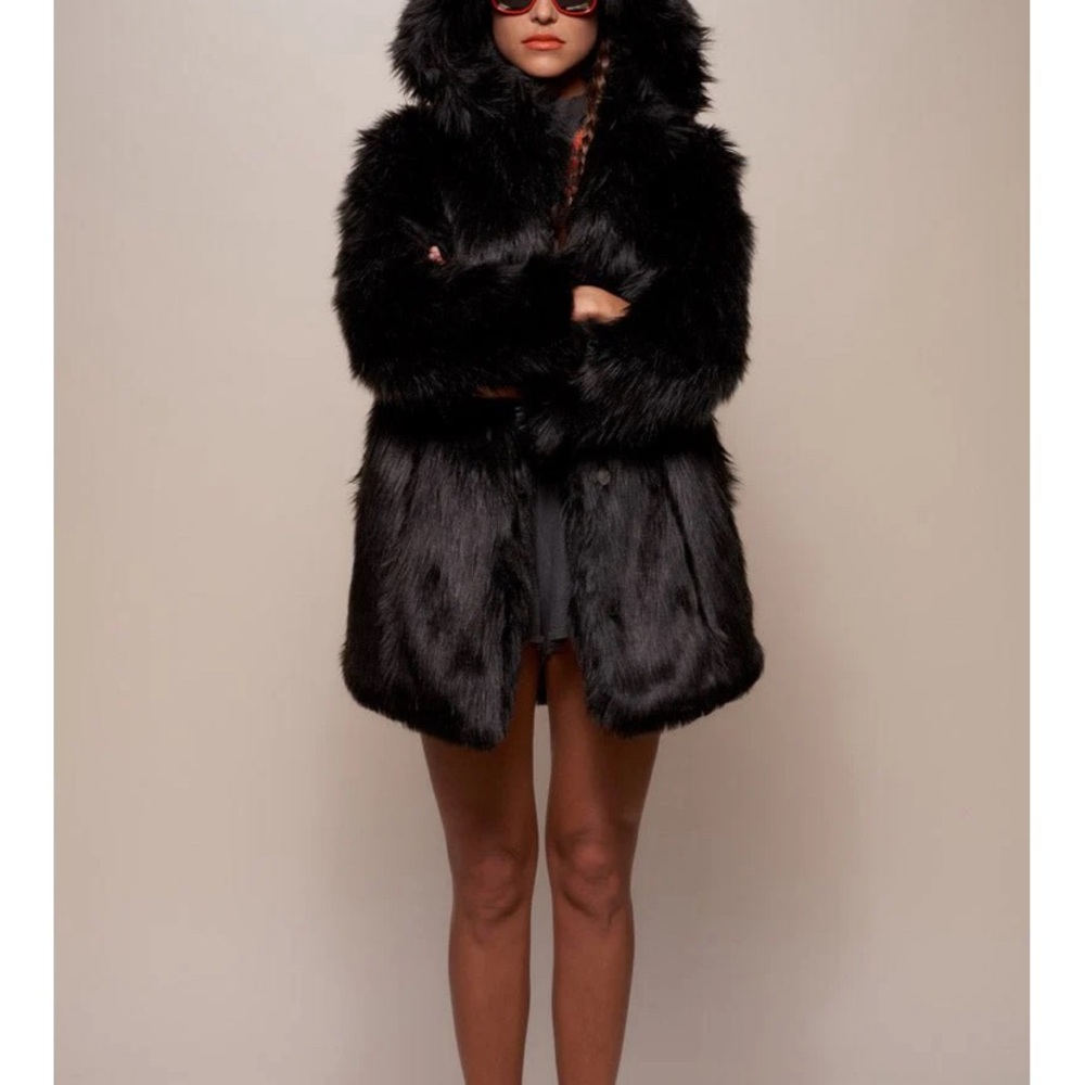 SpiritHoods Black Faux Fur Teddy Jacket - Picture 7 of 7